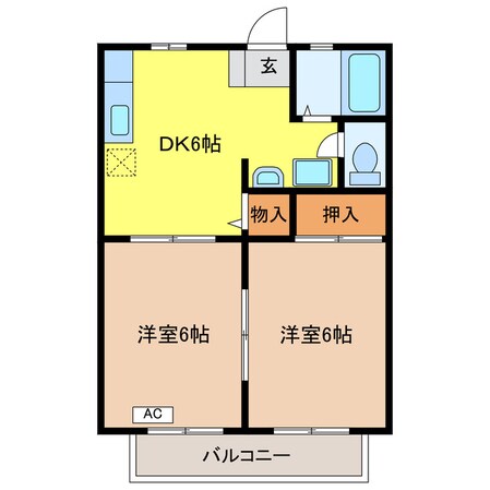 サンシティ森田の物件間取画像